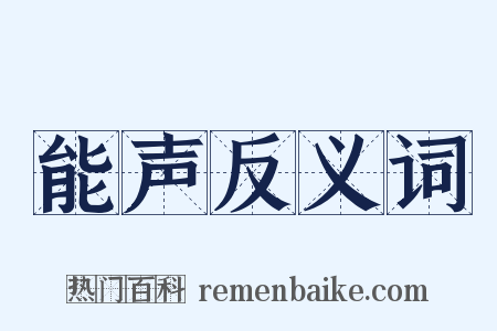 能声反义词是什么意思的图片